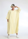 Summer coat in a straight shape made of soft seersucker quality, Tessa in yellow