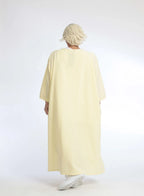Summer coat in a straight shape made of soft seersucker quality, Tessa in yellow