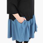 AKH 6931 Tunic, Black-Azure Blue