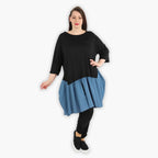 AKH 6931 Tunic, Black-Azure Blue