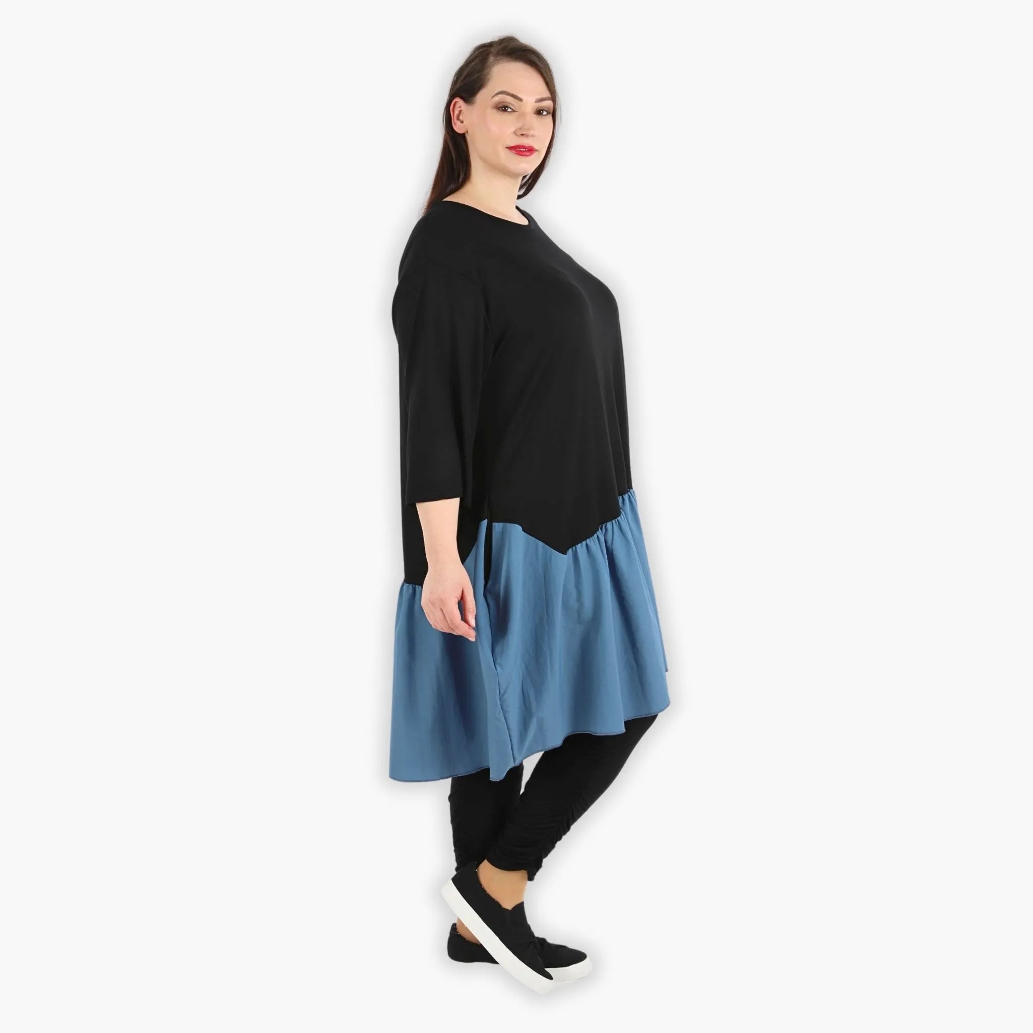 AKH Fashion Tunika 6931 Azur, Schwarz/Azurblau