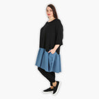 AKH 6931 Tunic, Black-Azure Blue