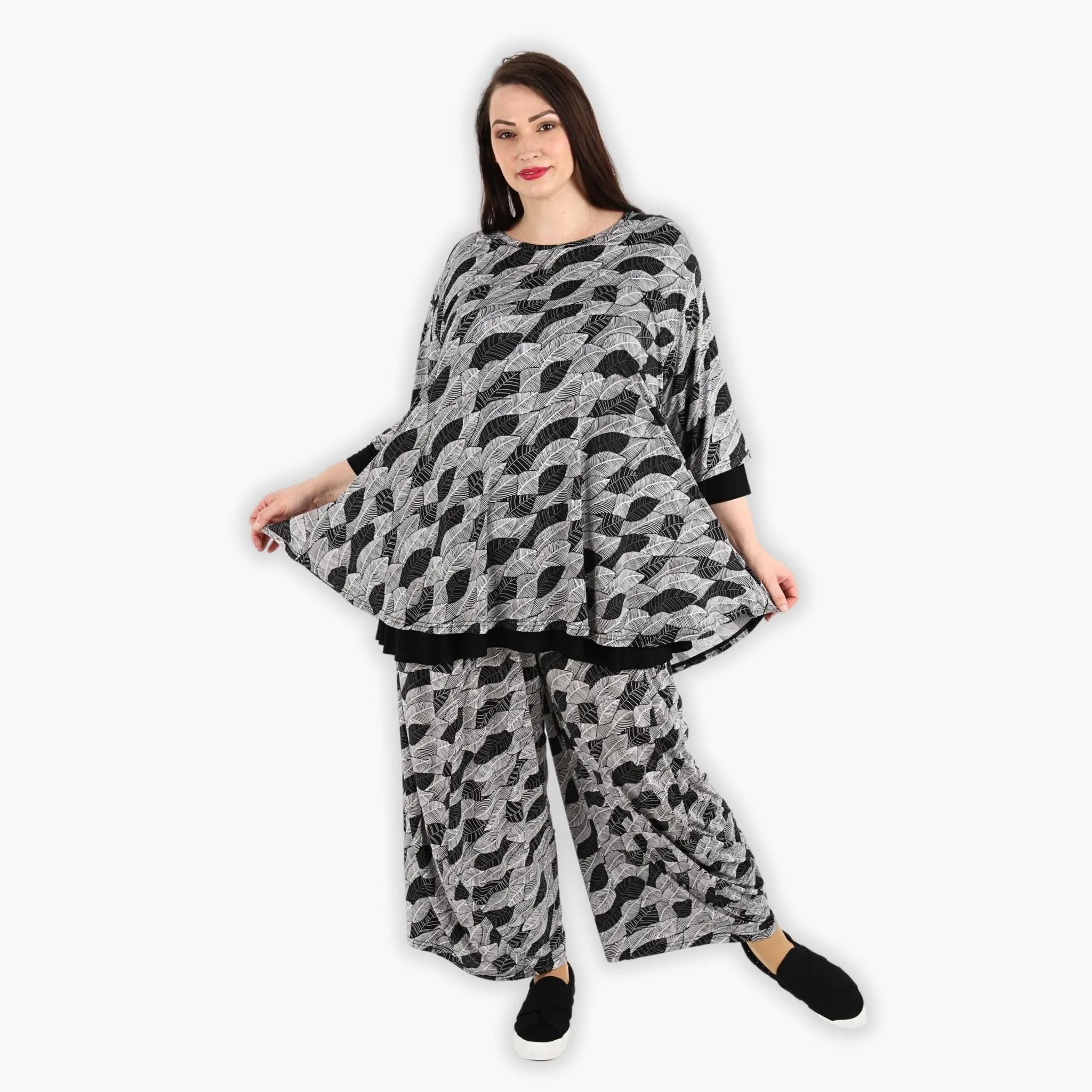 AKH Fashion Shirt 1892 Isha, Schwarz/Weiß