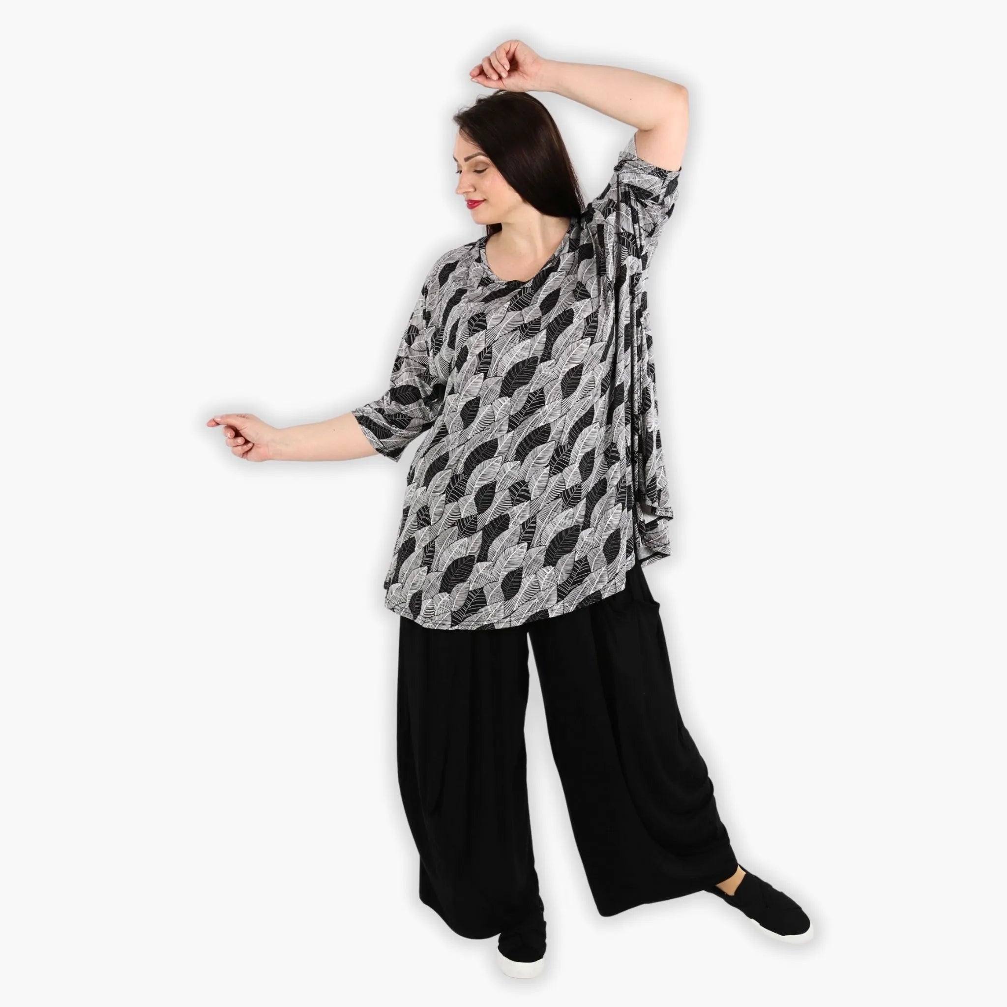 AKH Fashion Shirt 1892 Isha, Schwarz/Weiß
