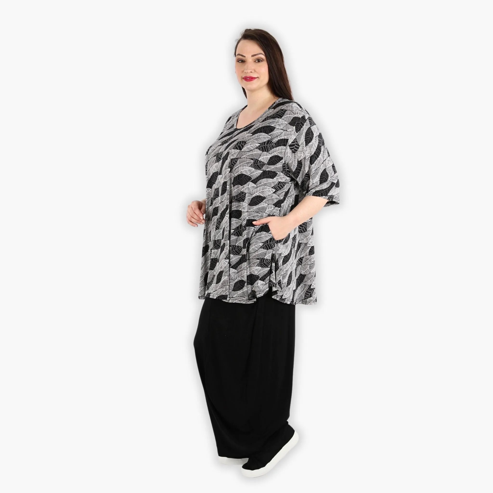 AKH Fashion Shirt 1892 Isha, Schwarz/Weiß