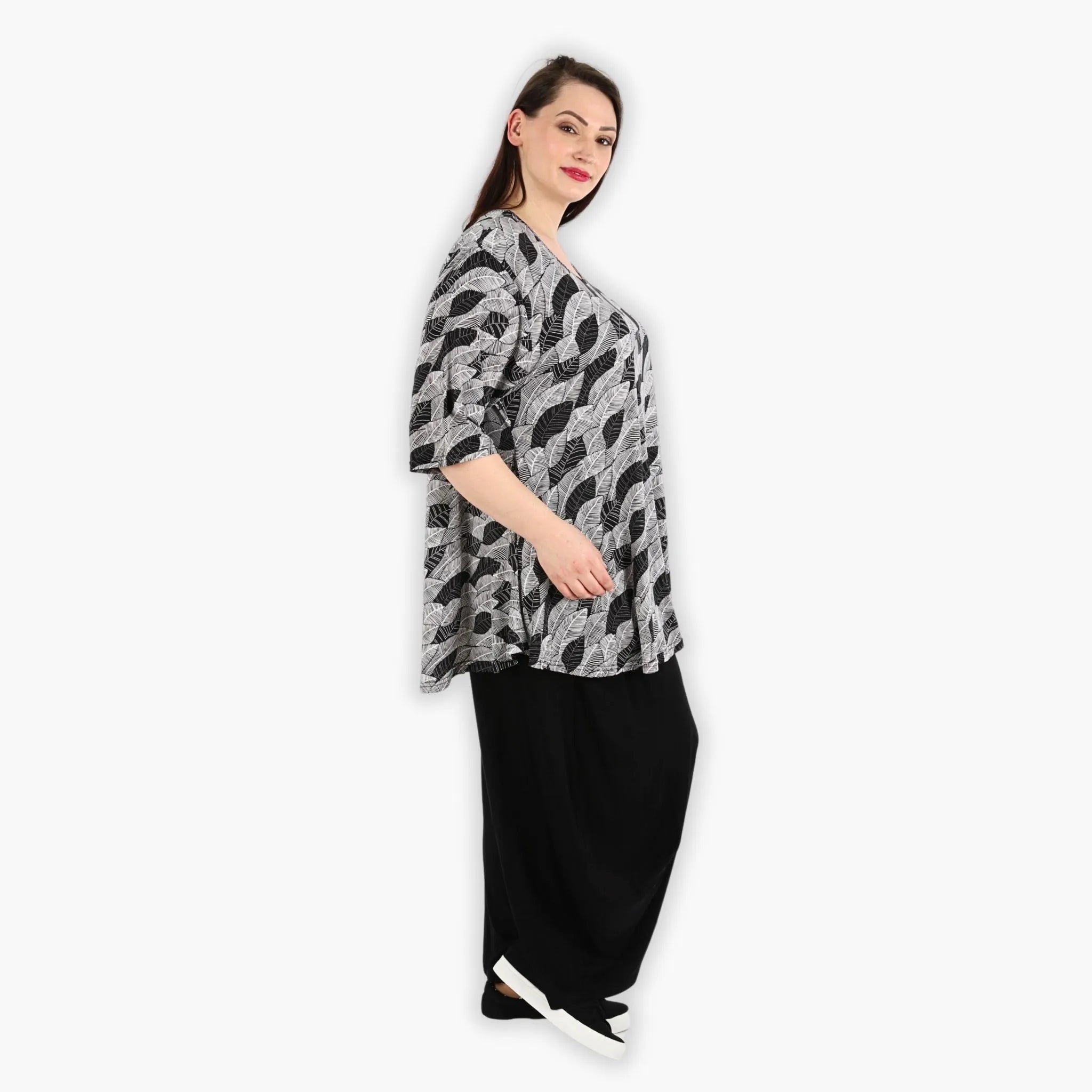 AKH Fashion Shirt 1892 Isha, Schwarz/Weiß