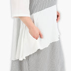 AKH 6734 Dress, White-Black