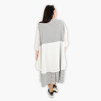 AKH 6734 Dress, White-Black