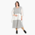 AKH 6734 Dress, White-Black