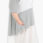 AKH 6734 Dress, White-Black