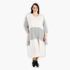 AKH 6734 Dress, White-Black