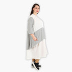 AKH 6734 Dress, White-Black
