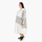 AKH 6734 Dress, White-Black