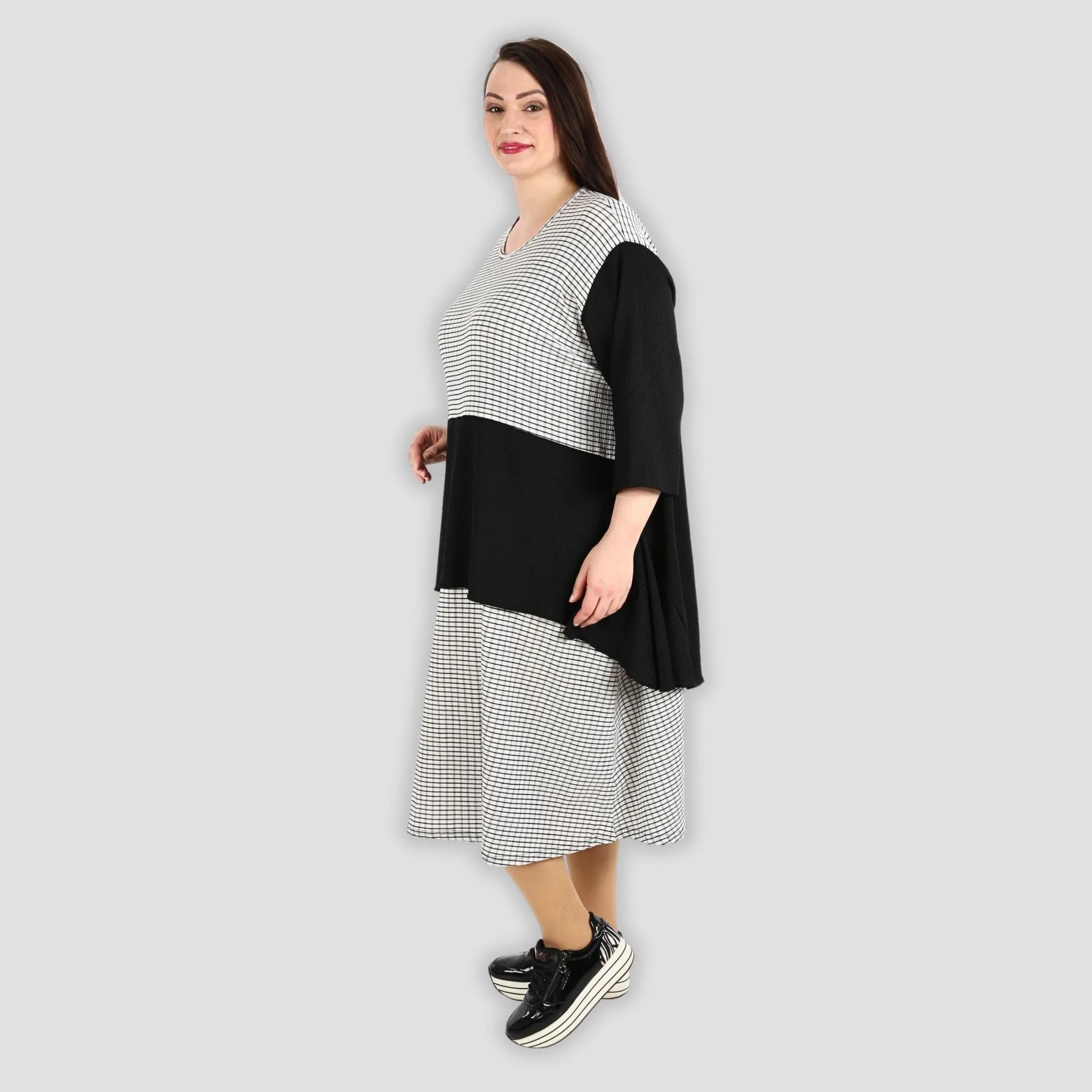AKH Fashion Kleid 6734 Victoria, Schwarz/Weiß