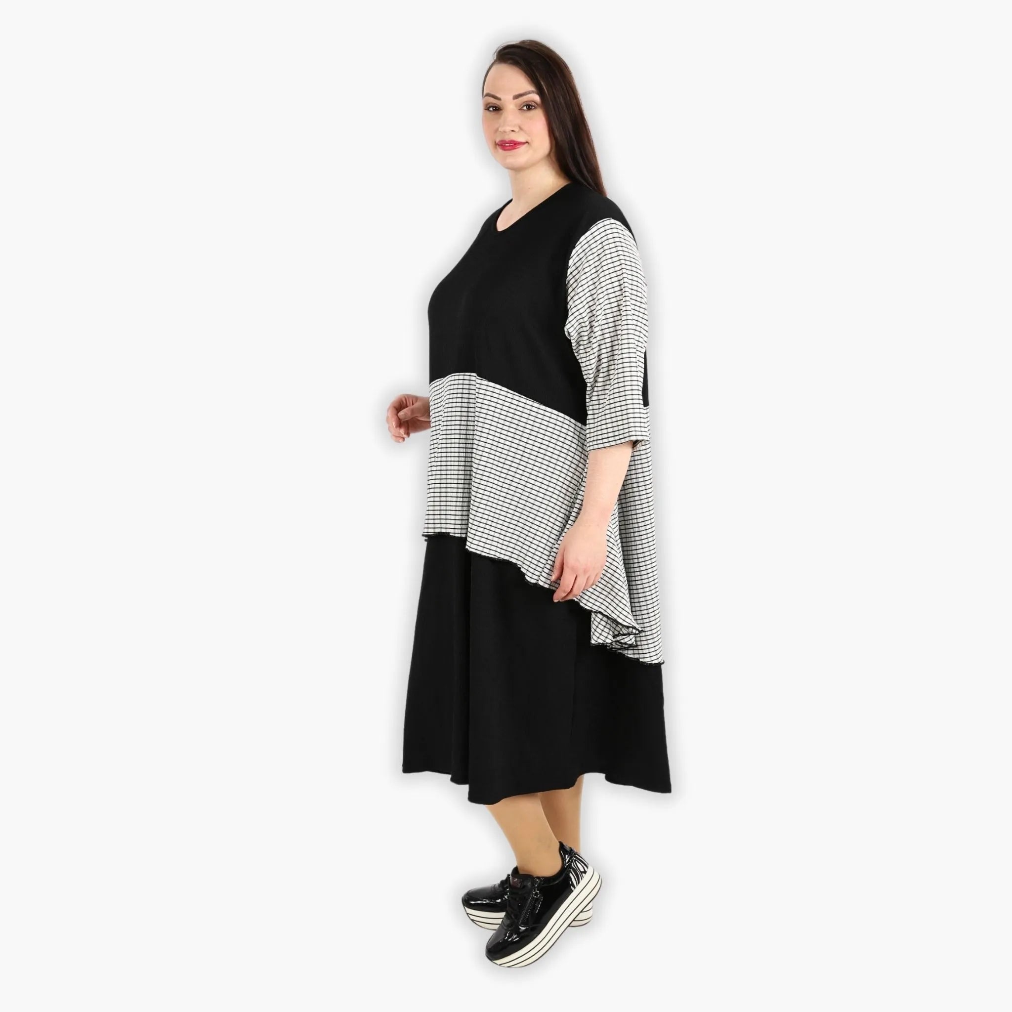 AKH Fashion Kleid 6734 Victoria, Schwarz/Weiß