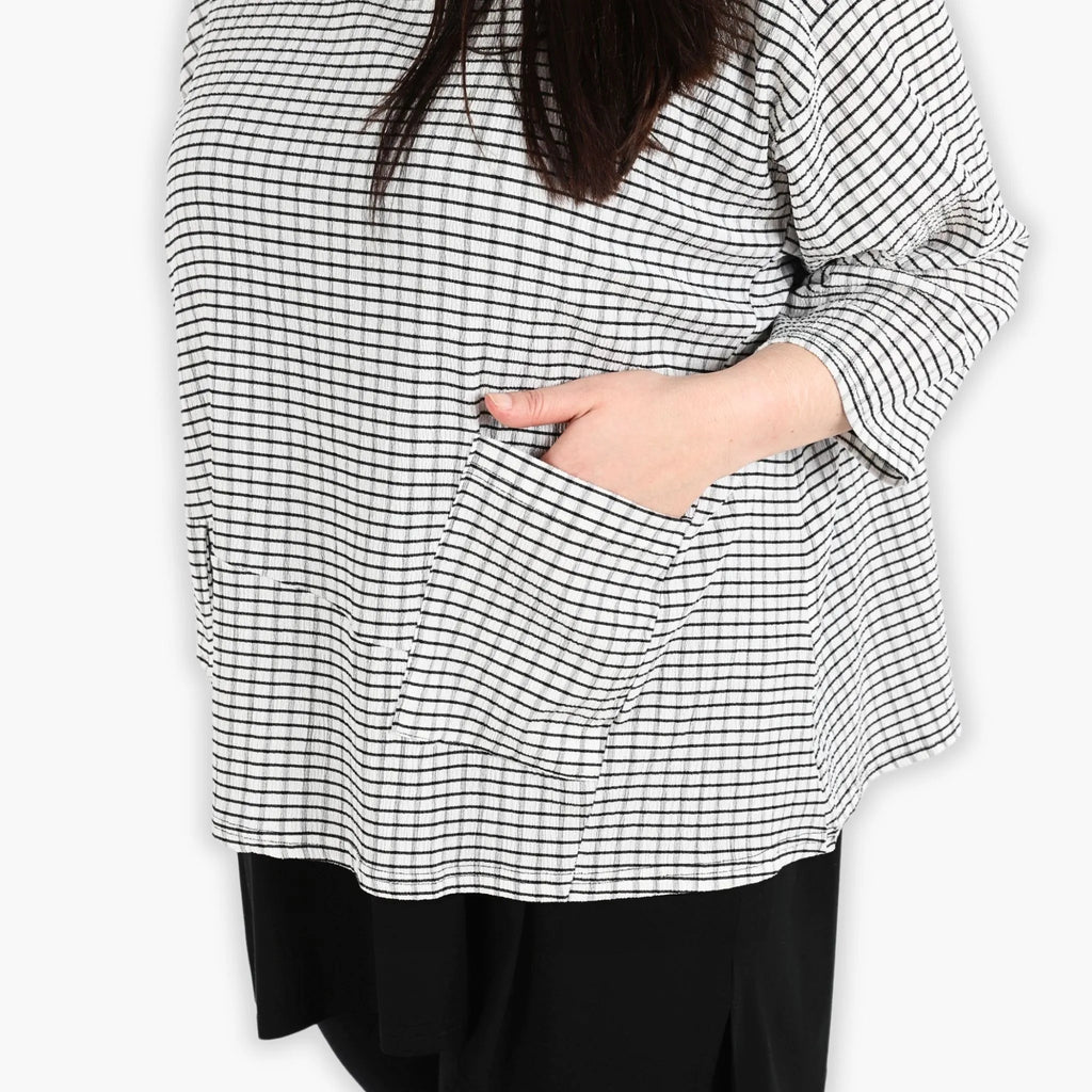 AKH 6932 Big Shirt, White-Black