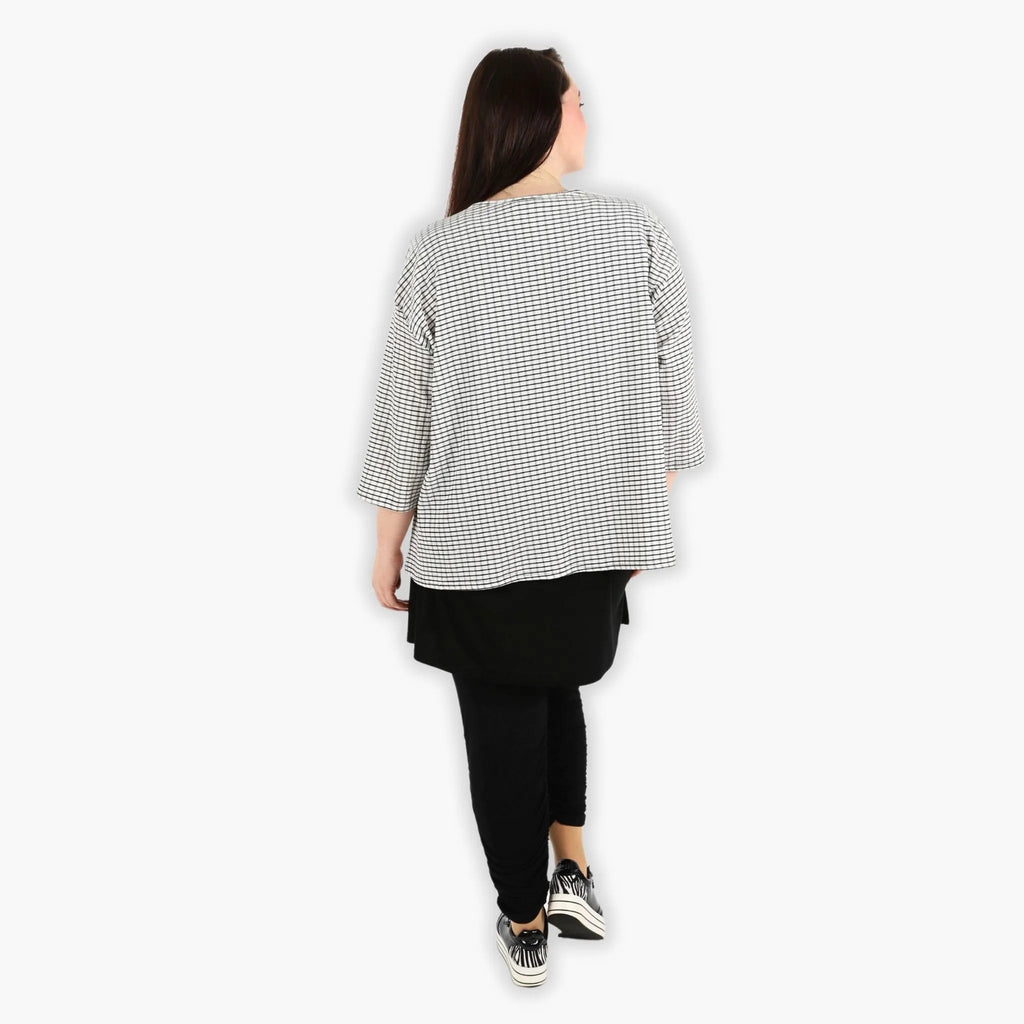 AKH 6932 Big Shirt, White-Black