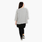 AKH 6932 Big Shirt, White-Black