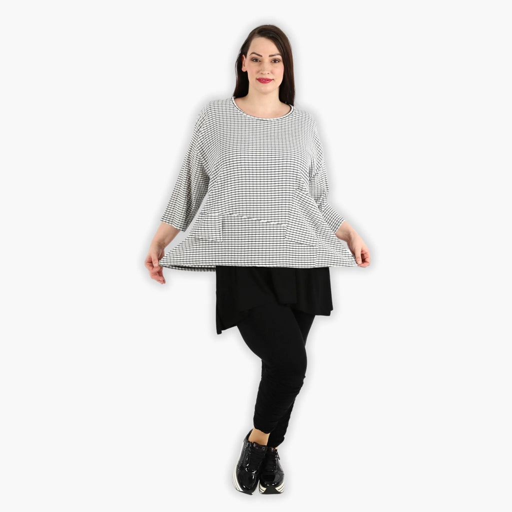 AKH 6932 Big Shirt, White-Black