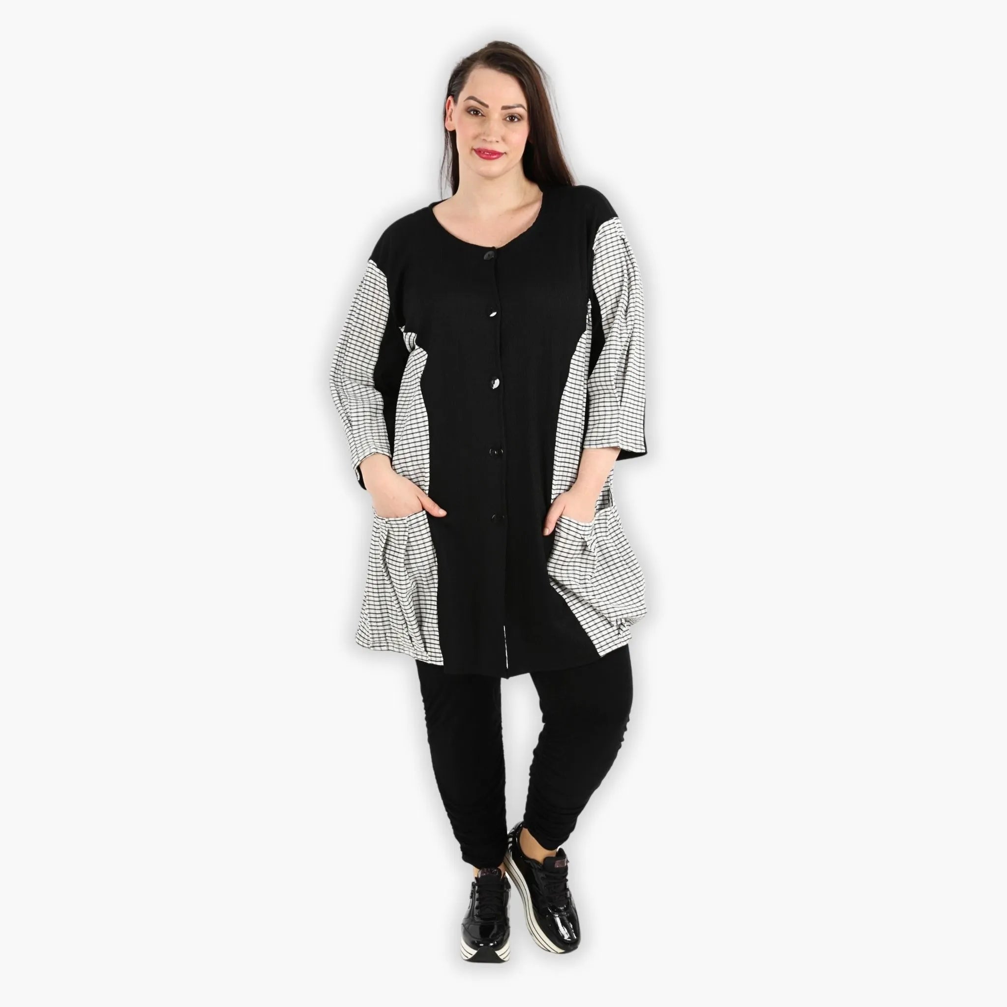 AKH Fashion Jacke 6933 Victoria, Schwarz/Weiß