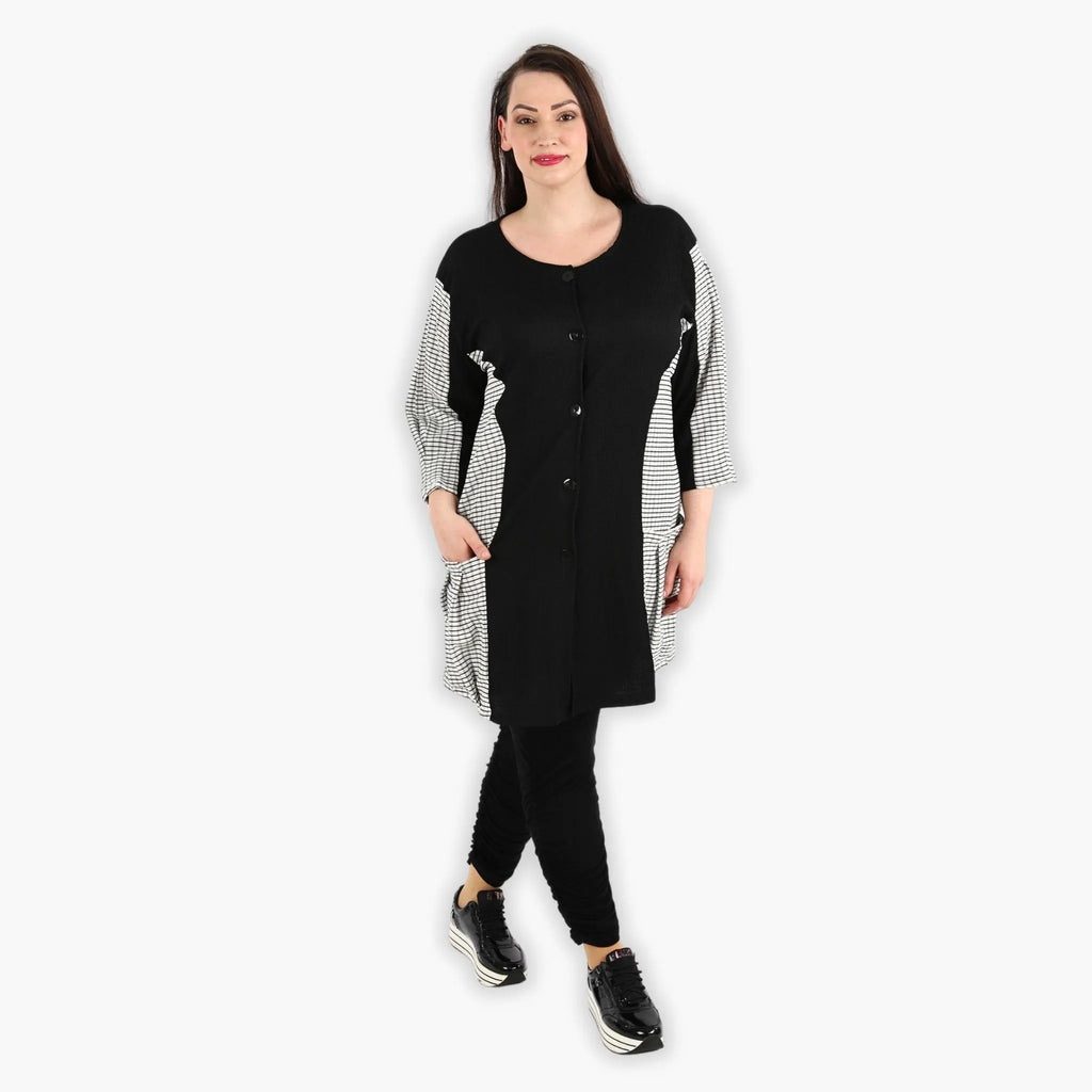 AKH 6933 Jacket, Black and White
