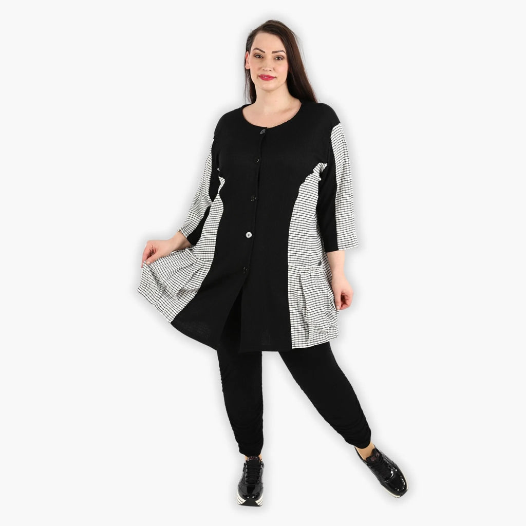 AKH 6933 Jacket, Black and White