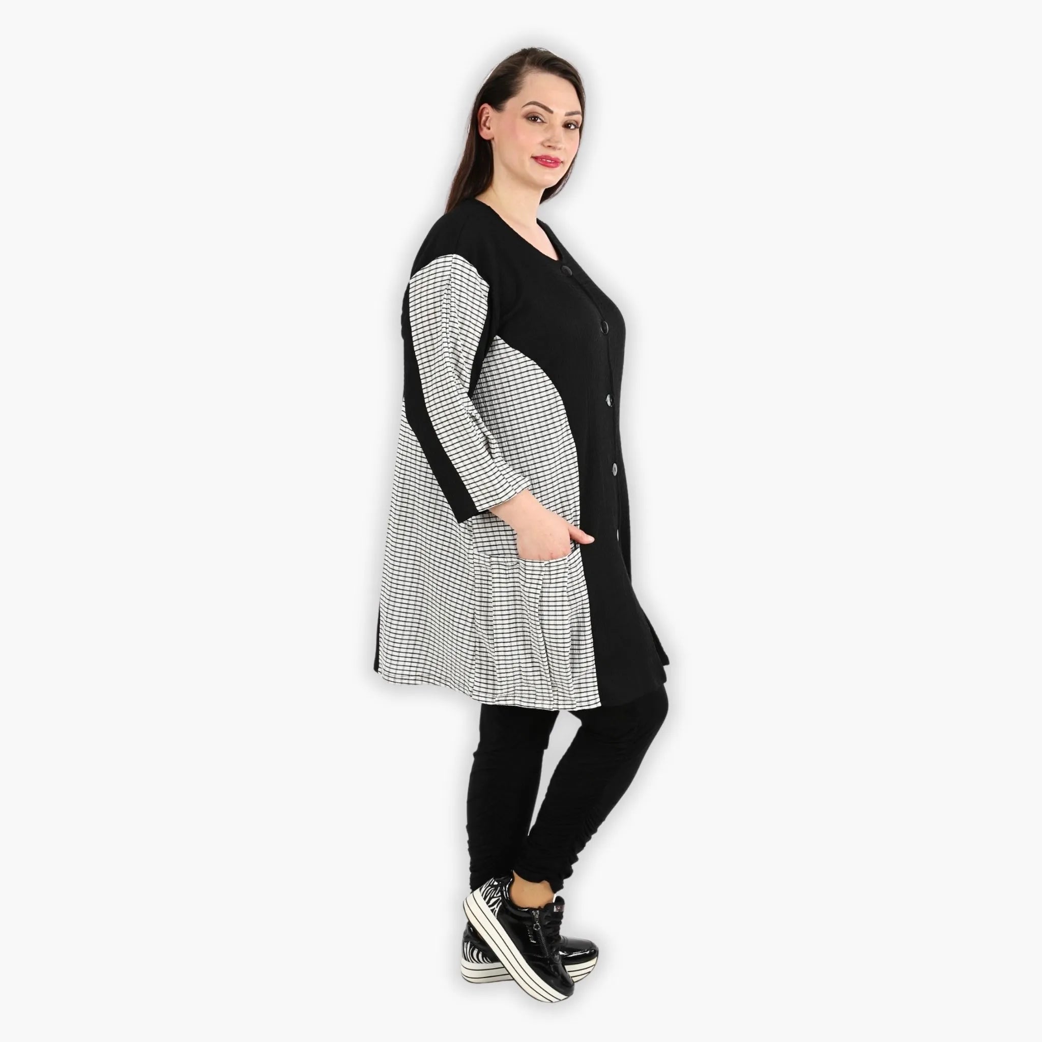 AKH Fashion Jacke 6933 Victoria, Schwarz/Weiß