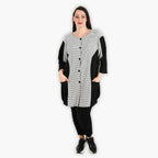 AKH 6933 Jacket, Black and White