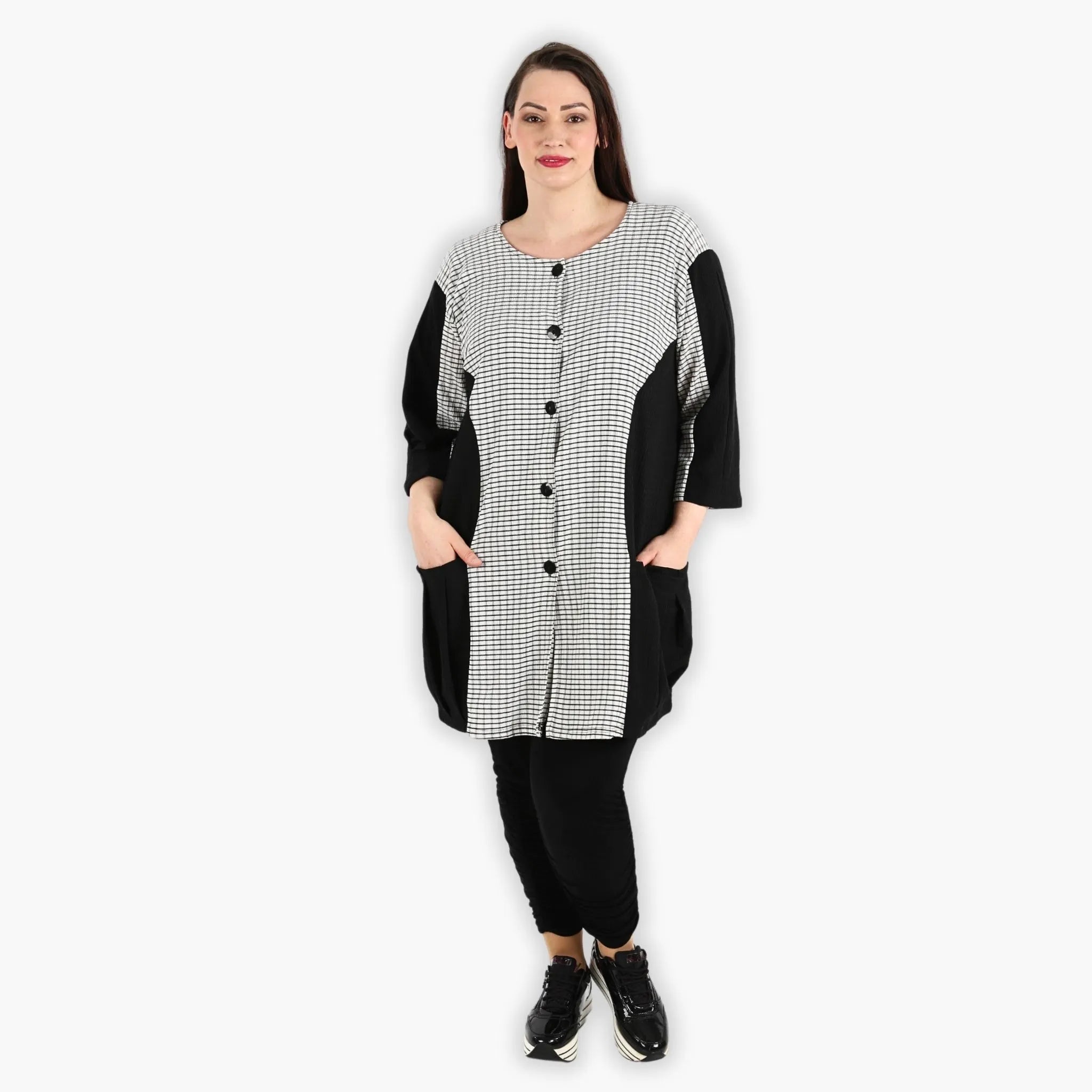 AKH 6933 Jacket, Black and White