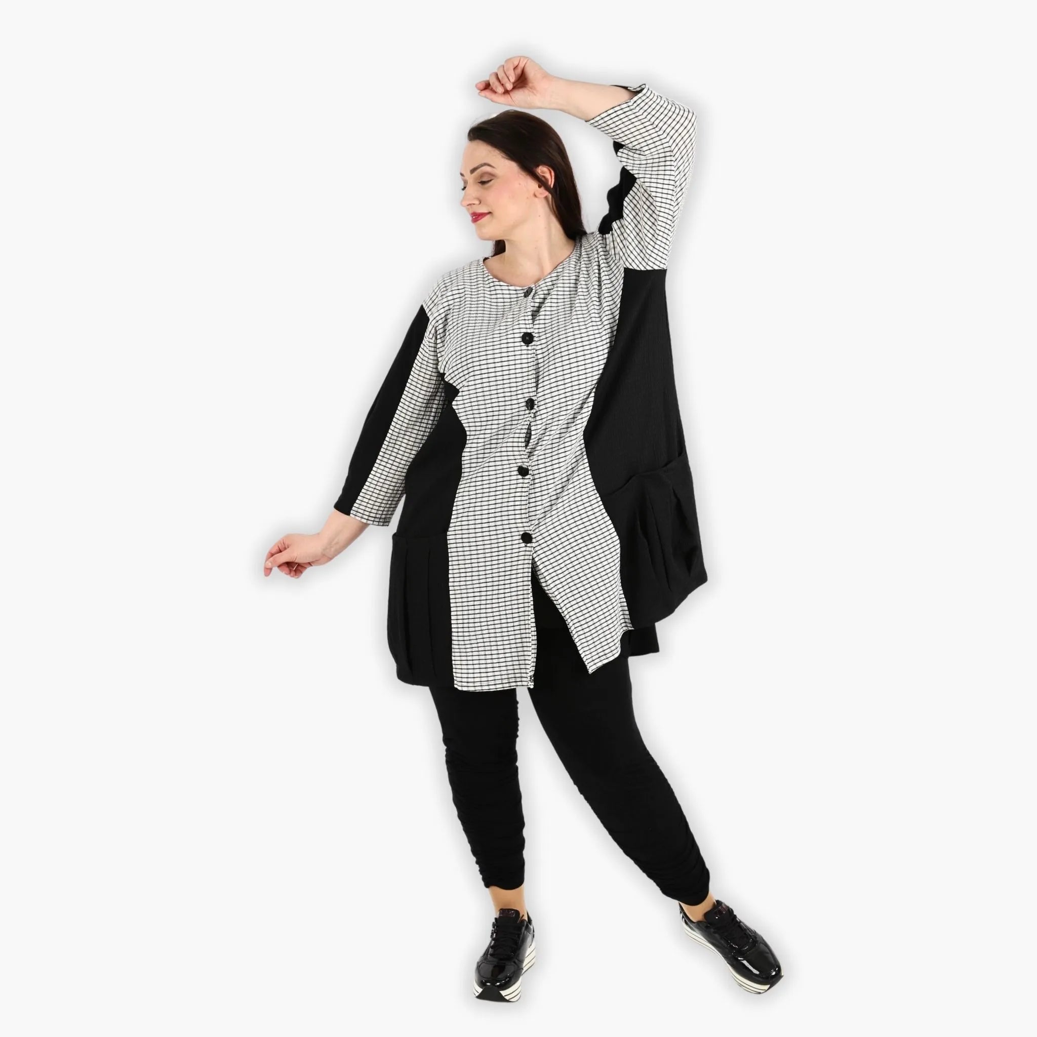AKH Fashion Jacke 6933 Victoria, Schwarz/Weiß