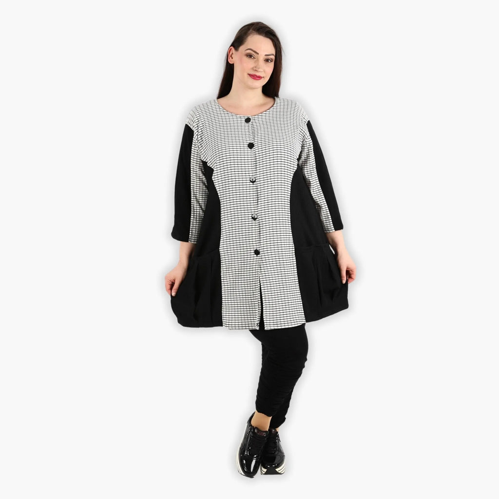 AKH 6933 Jacket, Black and White
