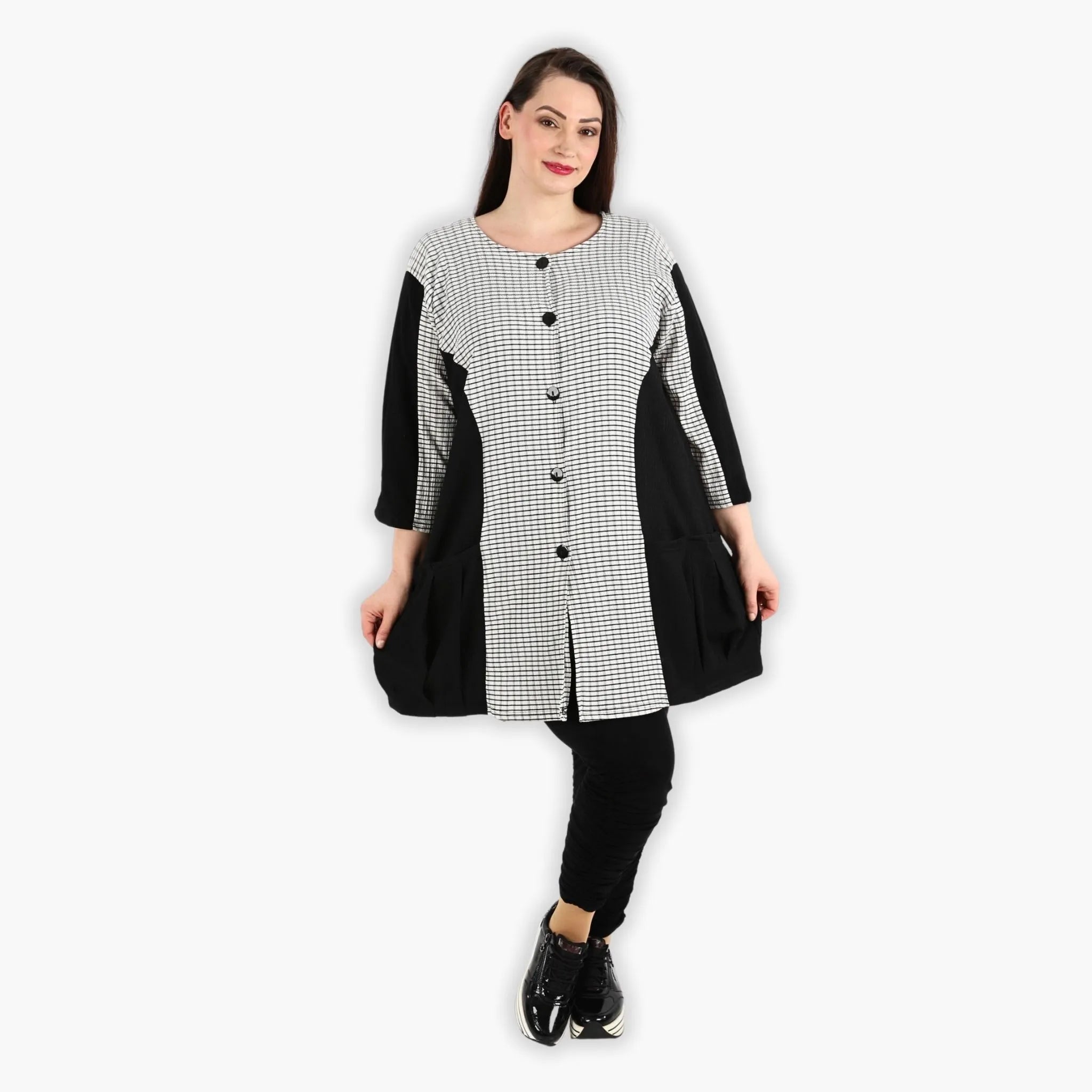 AKH Fashion Jacke 6933 Victoria, Schwarz/Weiß