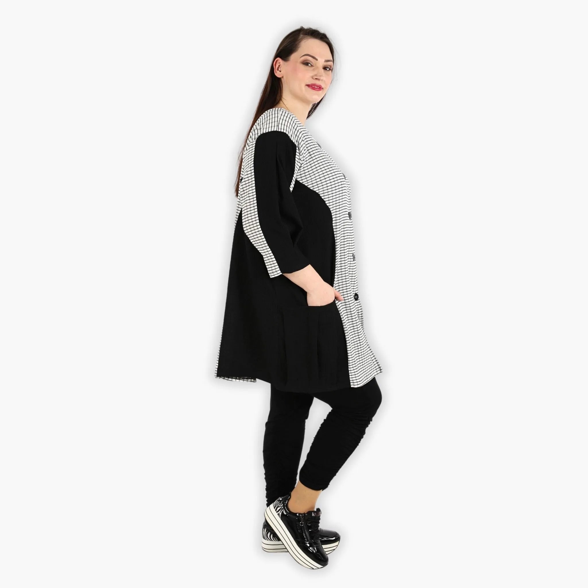 AKH Fashion Jacke 6933 Victoria, Schwarz/Weiß