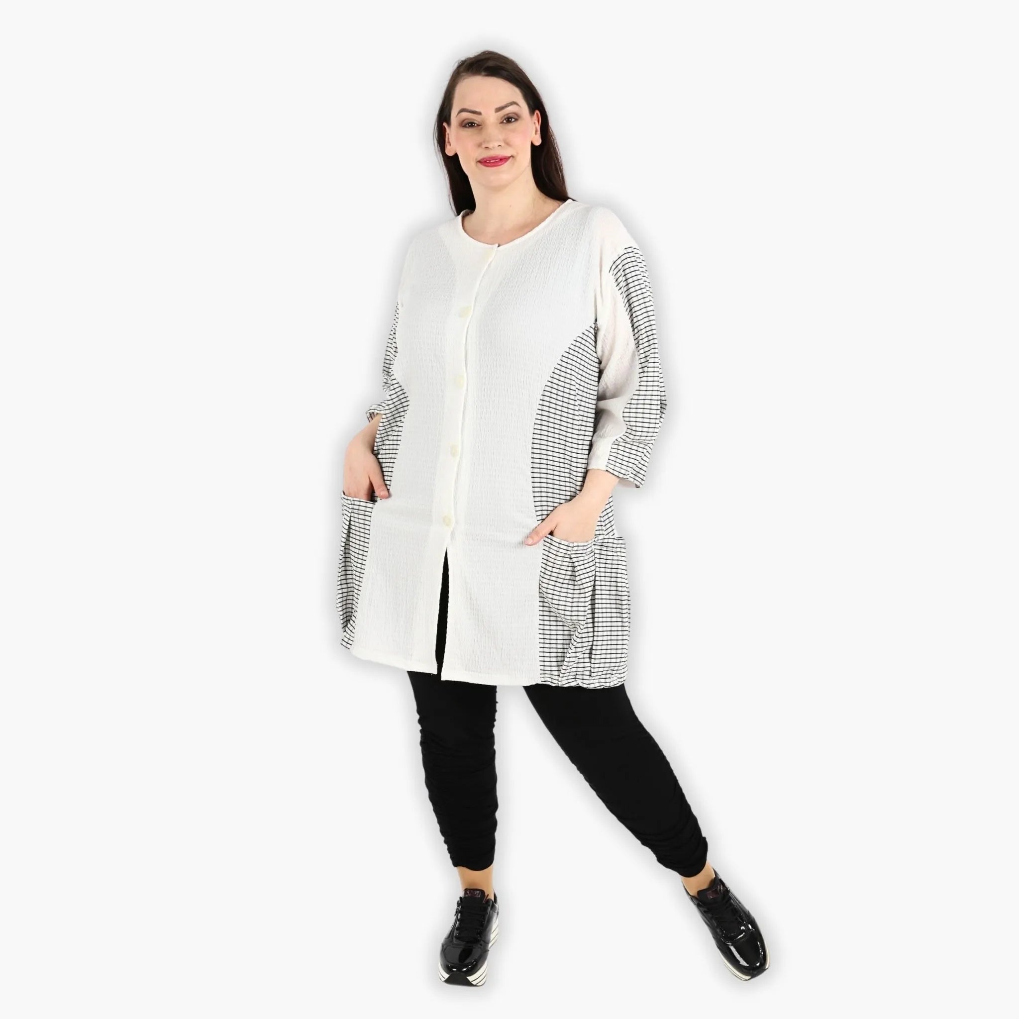 AKH Fashion Jacke 6933 Victoria, Weiß/Schwarz