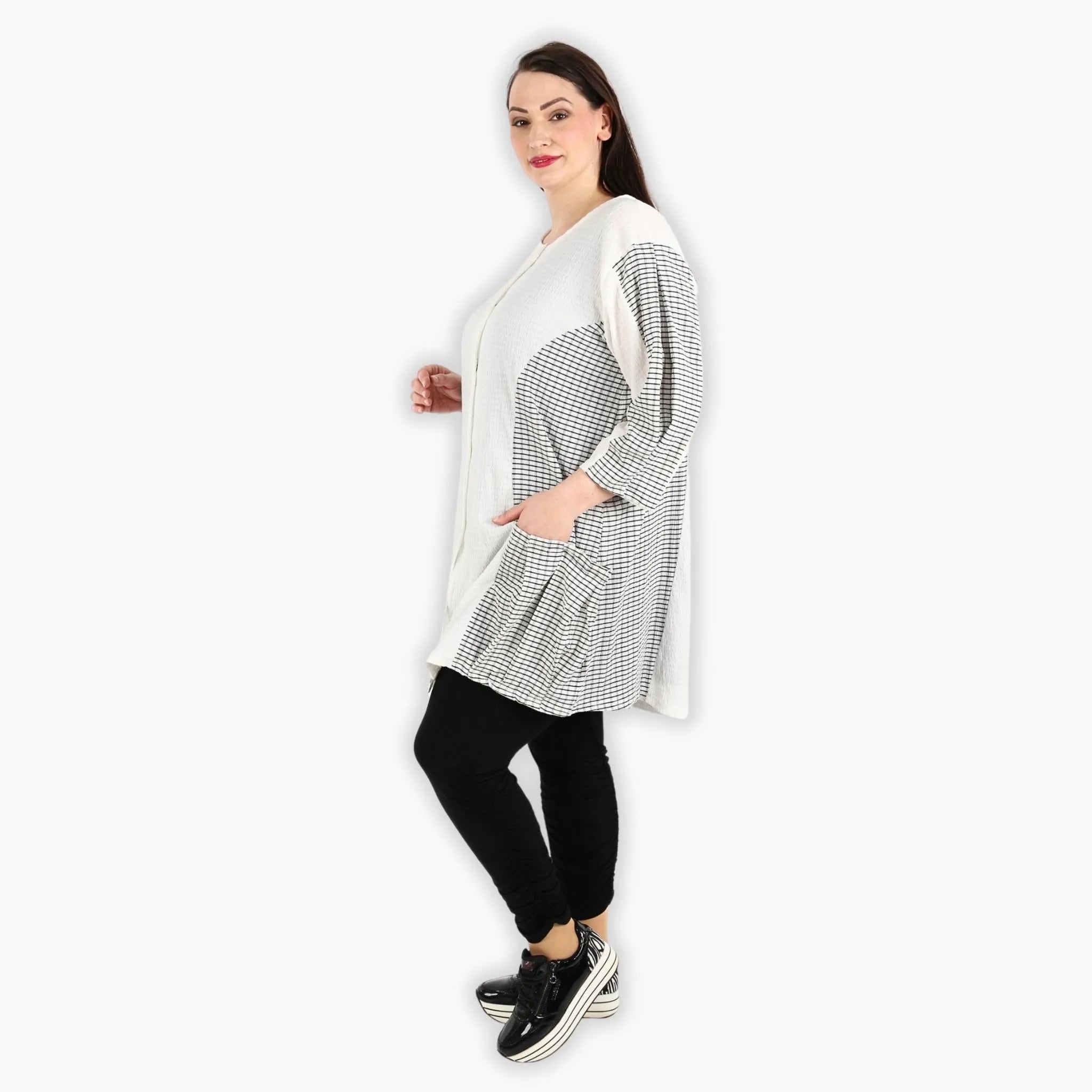 AKH Fashion Jacke 6933 Victoria, Weiß/Schwarz
