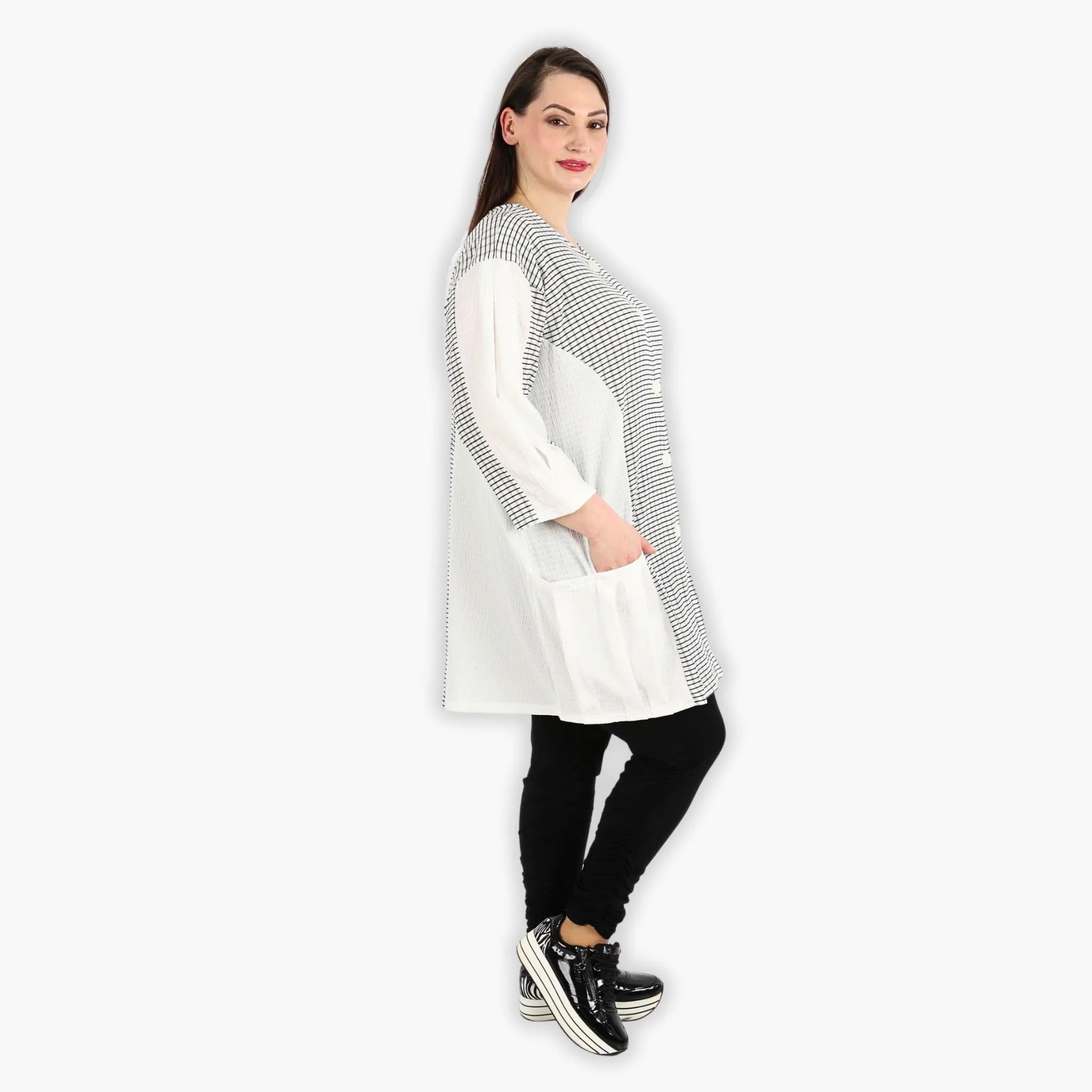 AKH Fashion Jacke 6933 Victoria, Weiß/Schwarz