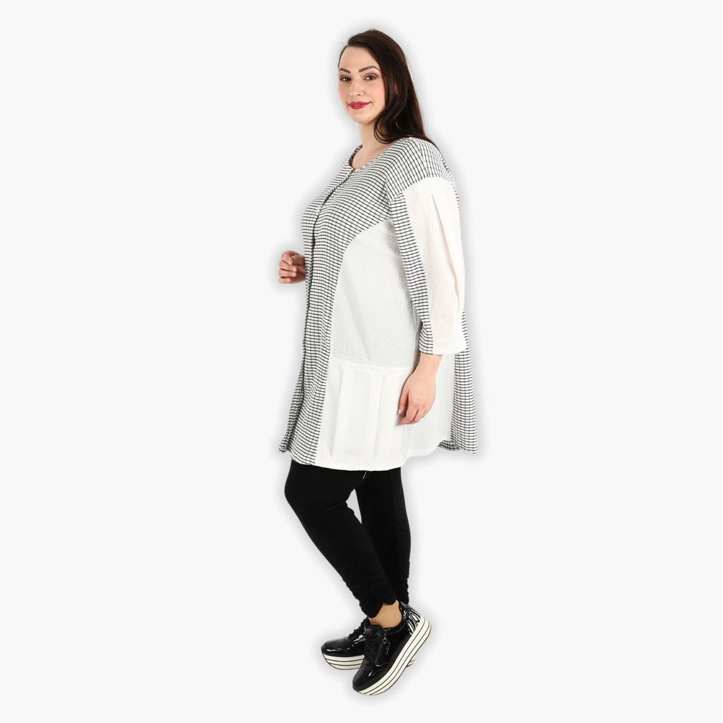 AKH 6933 Jacket, White-Black