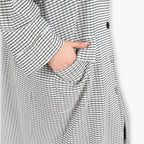 AKH 6934 Coat, White-Black