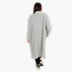 AKH 6934 Coat, White-Black