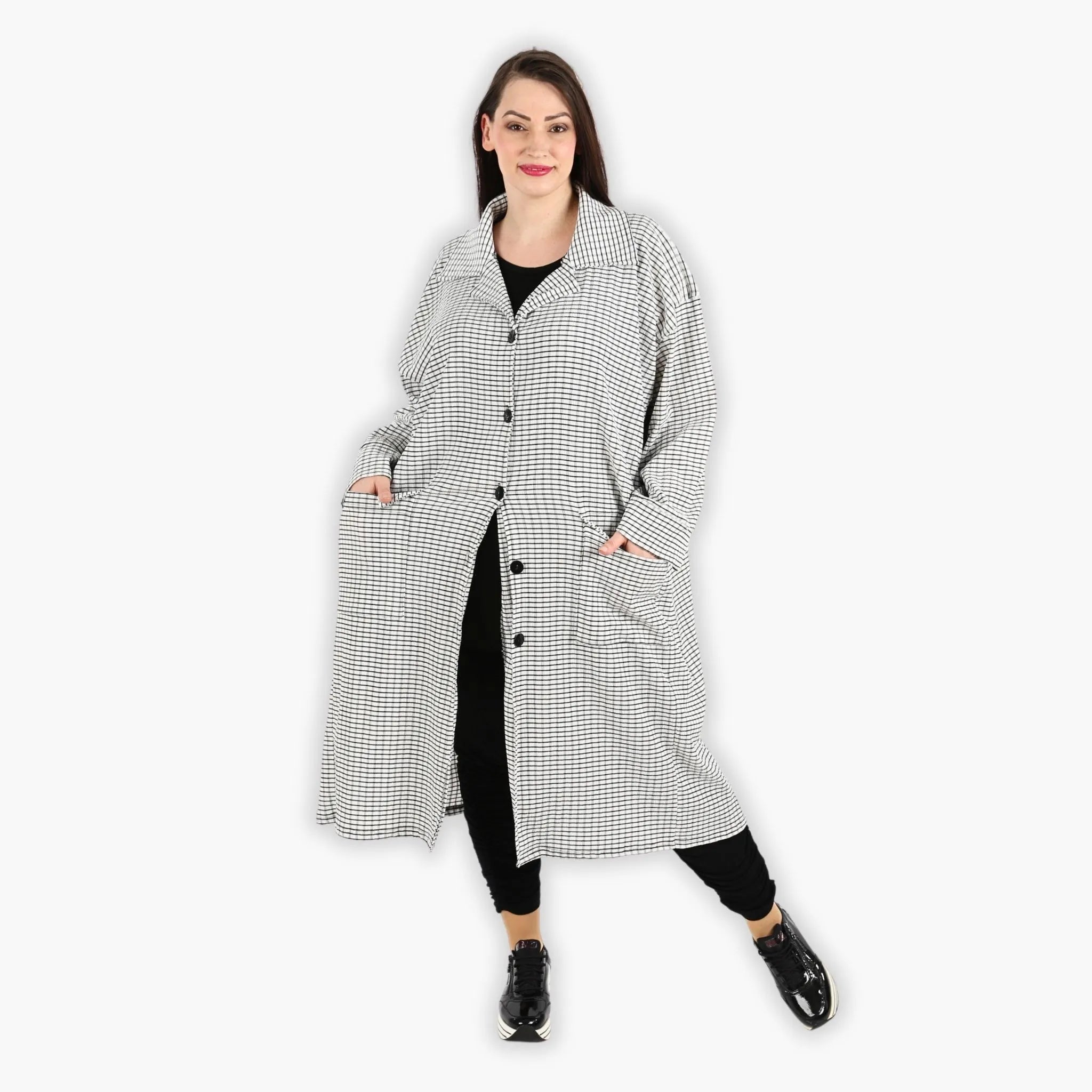 AKH Fashion Mantel 6934 Victoria, Weiß/Schwarz