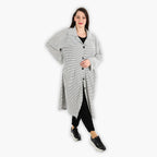 AKH 6934 Coat, White-Black