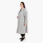 AKH 6934 Coat, White-Black