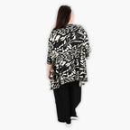 AKH 593 Big Shirt, Black-Ecru