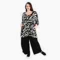 AKH 593 Big Shirt, Black-Ecru