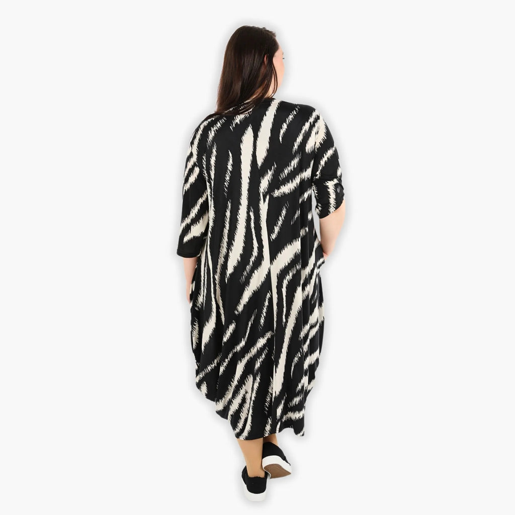 AKH 1926 Dress, Black-Ecru