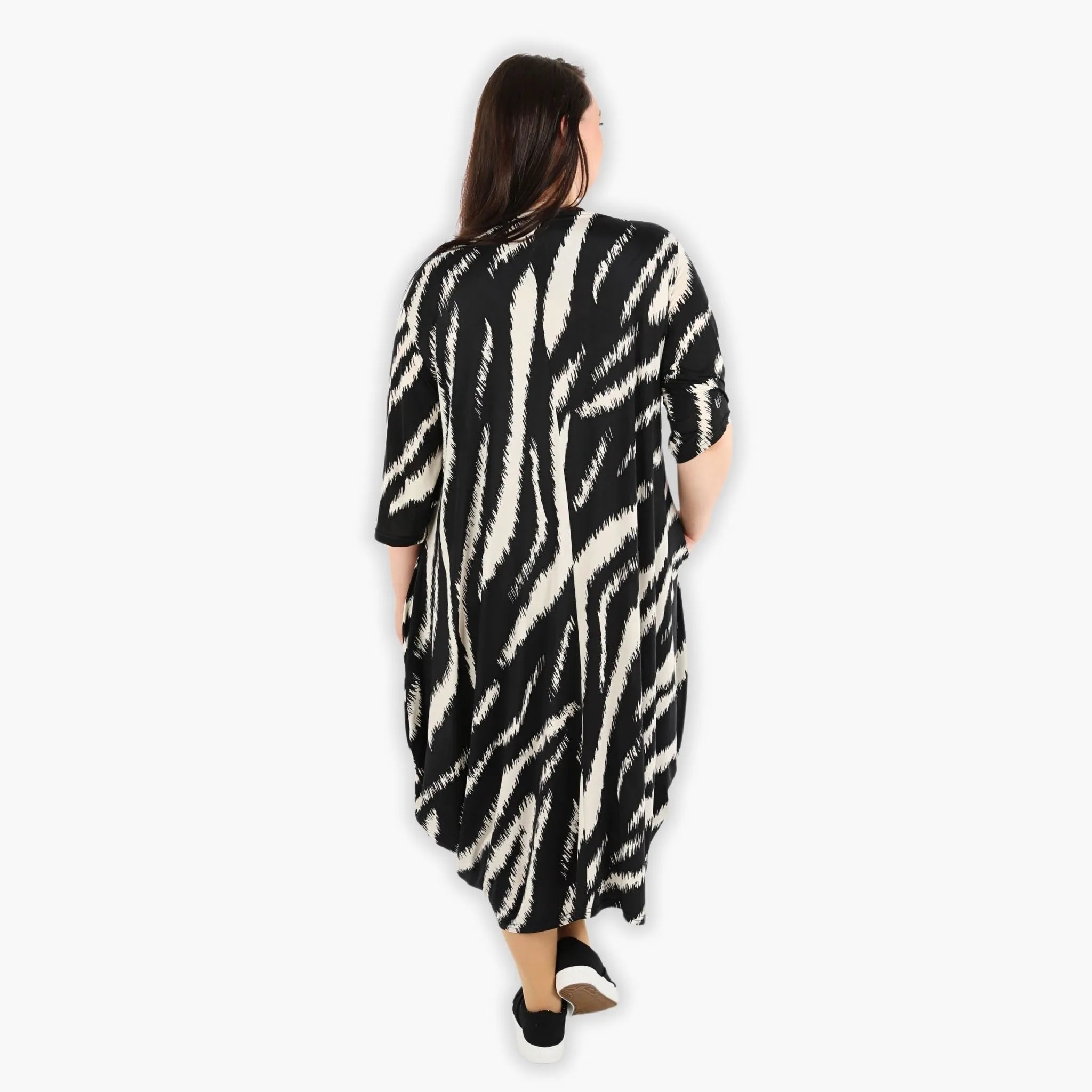AKH Fashion Kleid 1926 Naema, Schwarz/Ecru