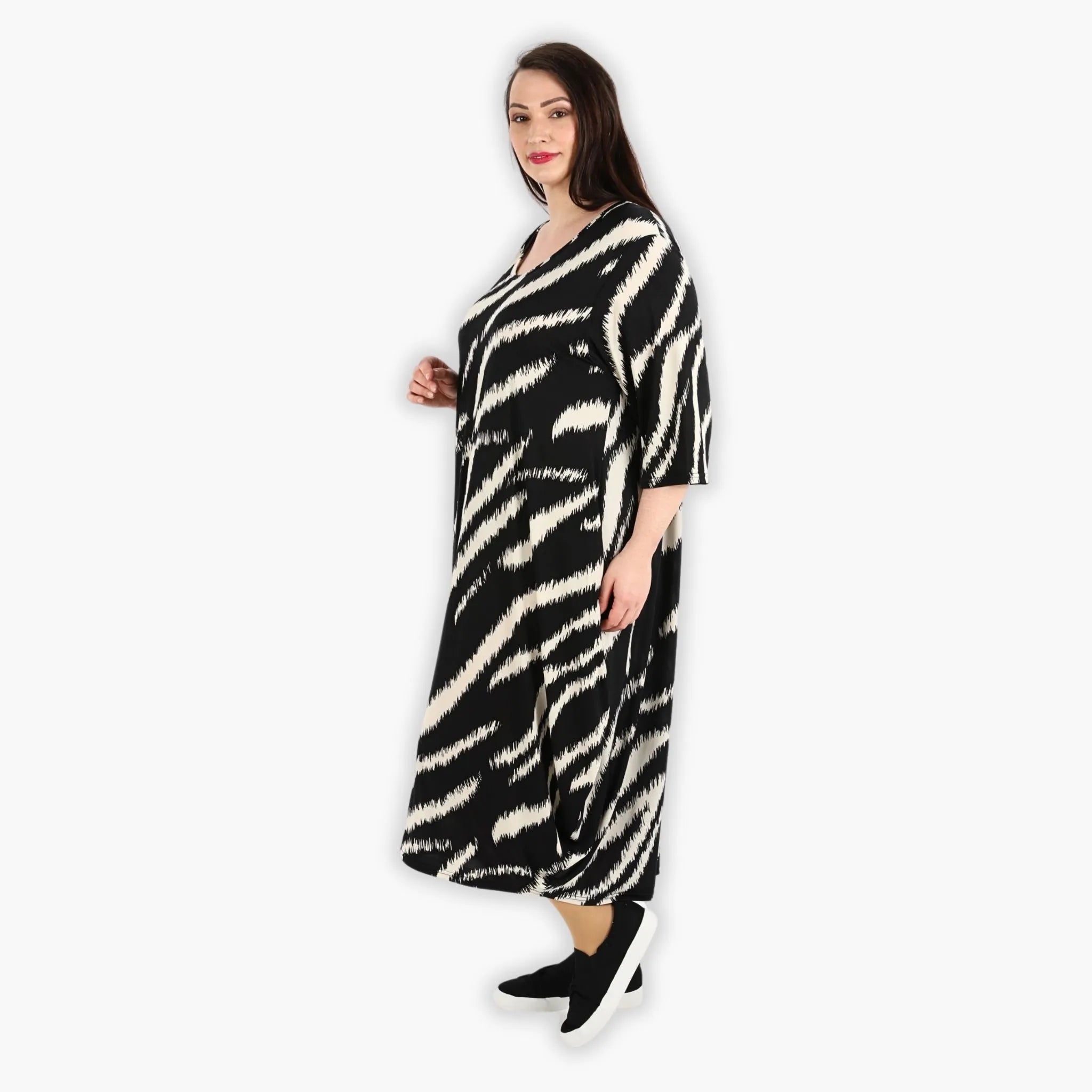 AKH Fashion Kleid 1926 Naema, Schwarz/Ecru