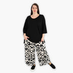 AKH 8069 Trousers, Ecru-Black
