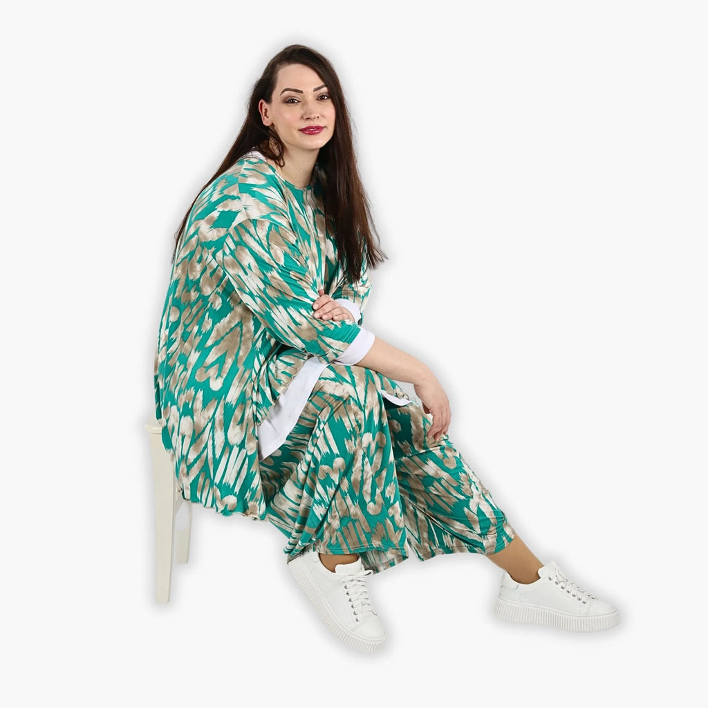 AKH Fashion Shirt 593 Peachy, Mint/Beige