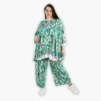 AKH Fashion Shirt 593 Peachy, Mint/Beige